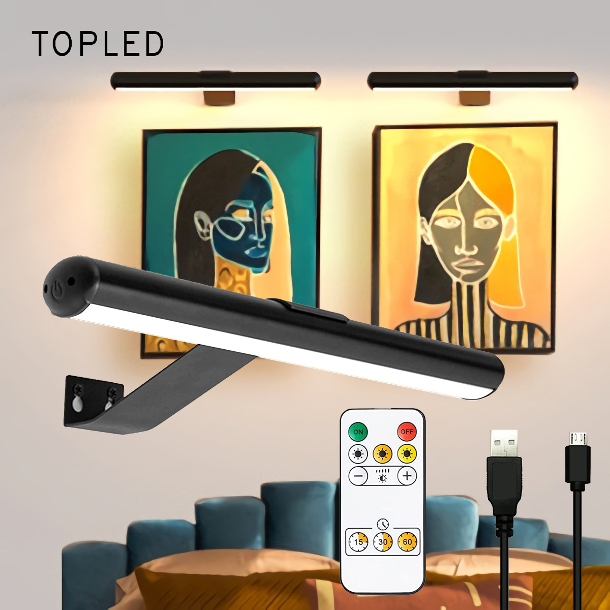 Photography Lighting Wireless - Lampe Murale Sans Fil avec Télécommande