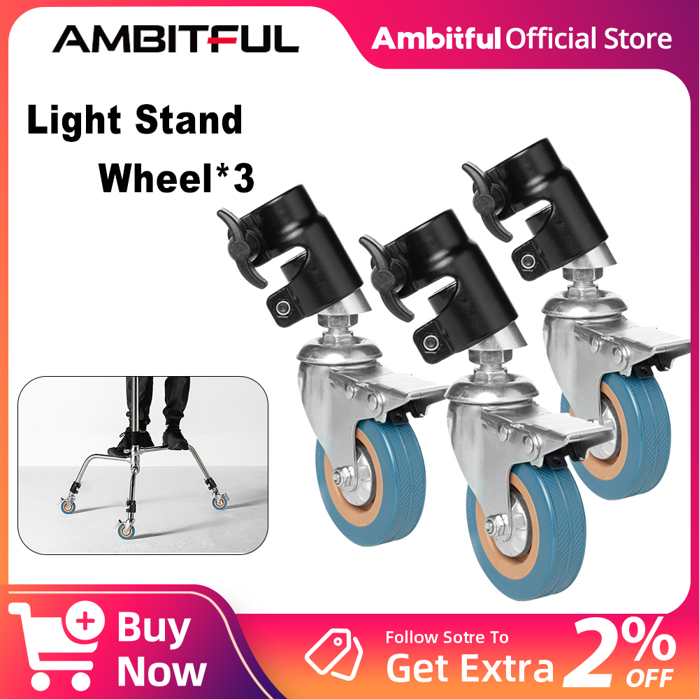 Photography Lighting Set - AMBITFUL 3 pièces roulette pivotante sur