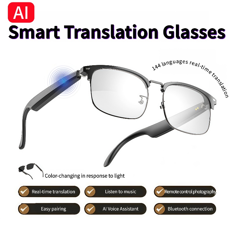 Photography Lighting Ai - Lunettes intelligentes GS13 AI avec verres