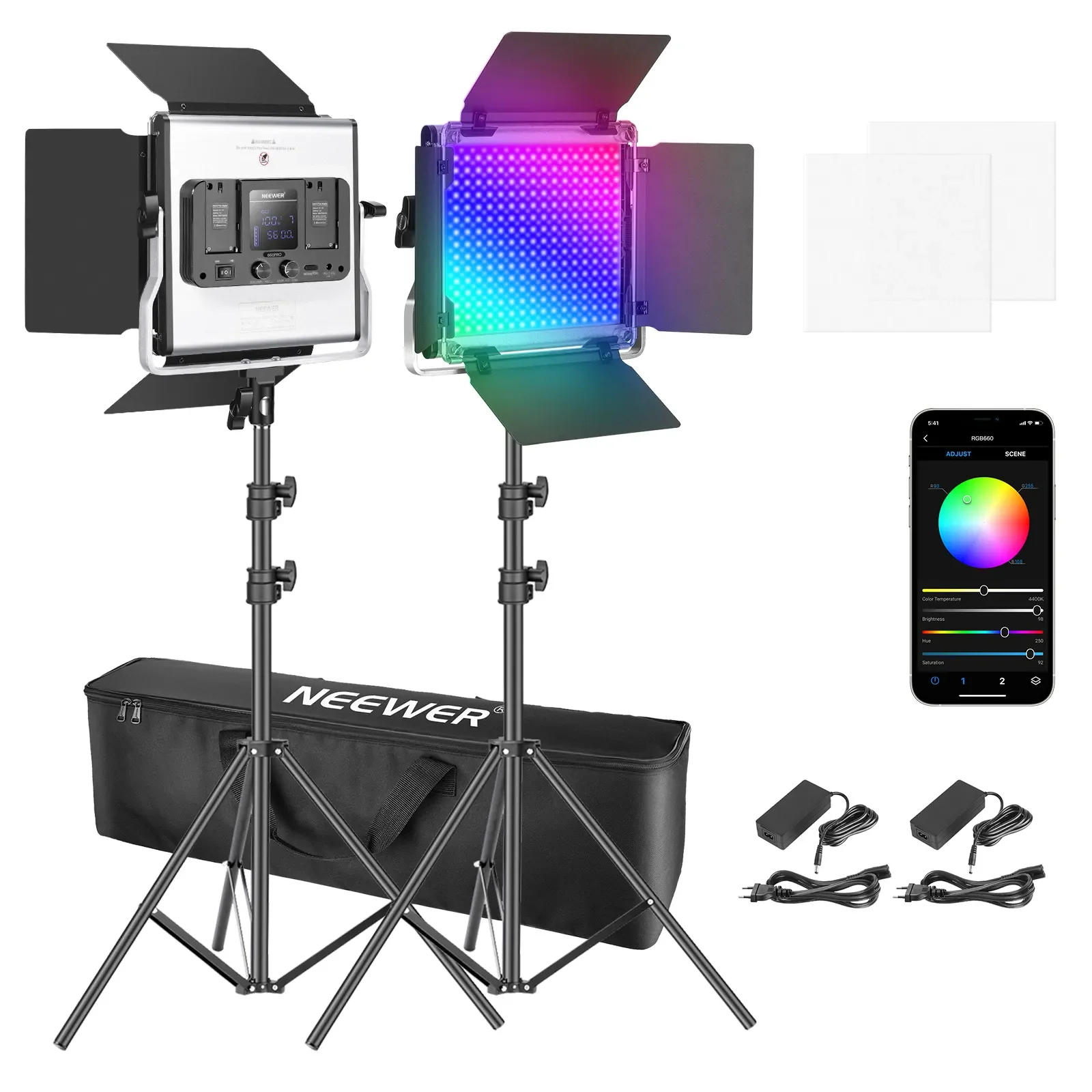 Photography Lighting Kit Neewer - Neewer 2 packs de lampes LED