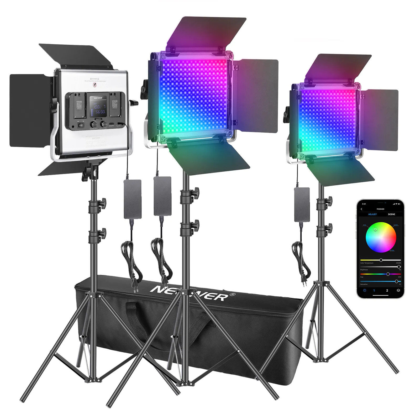 Photography Lighting Kit Neewer - Neewer 3 packs de 480 LED