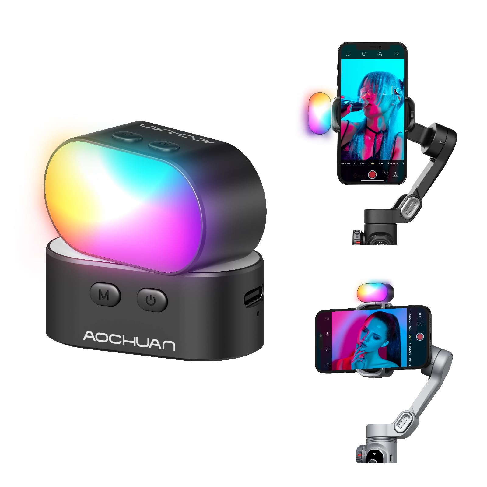 Torjim Rgb Photography Video Lighting - AOCHUAN-Lumière de remplissage magnétique RVB pour