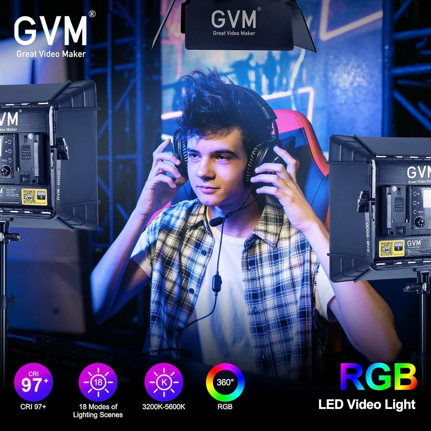 Kit d'éclairage vidéo LED RGB, - Photography Lighting Kits avis et prix