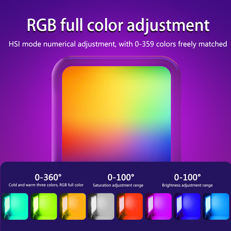 Mini lampe vidéo RGB portable  - Photography Lighting Mount avis et prix